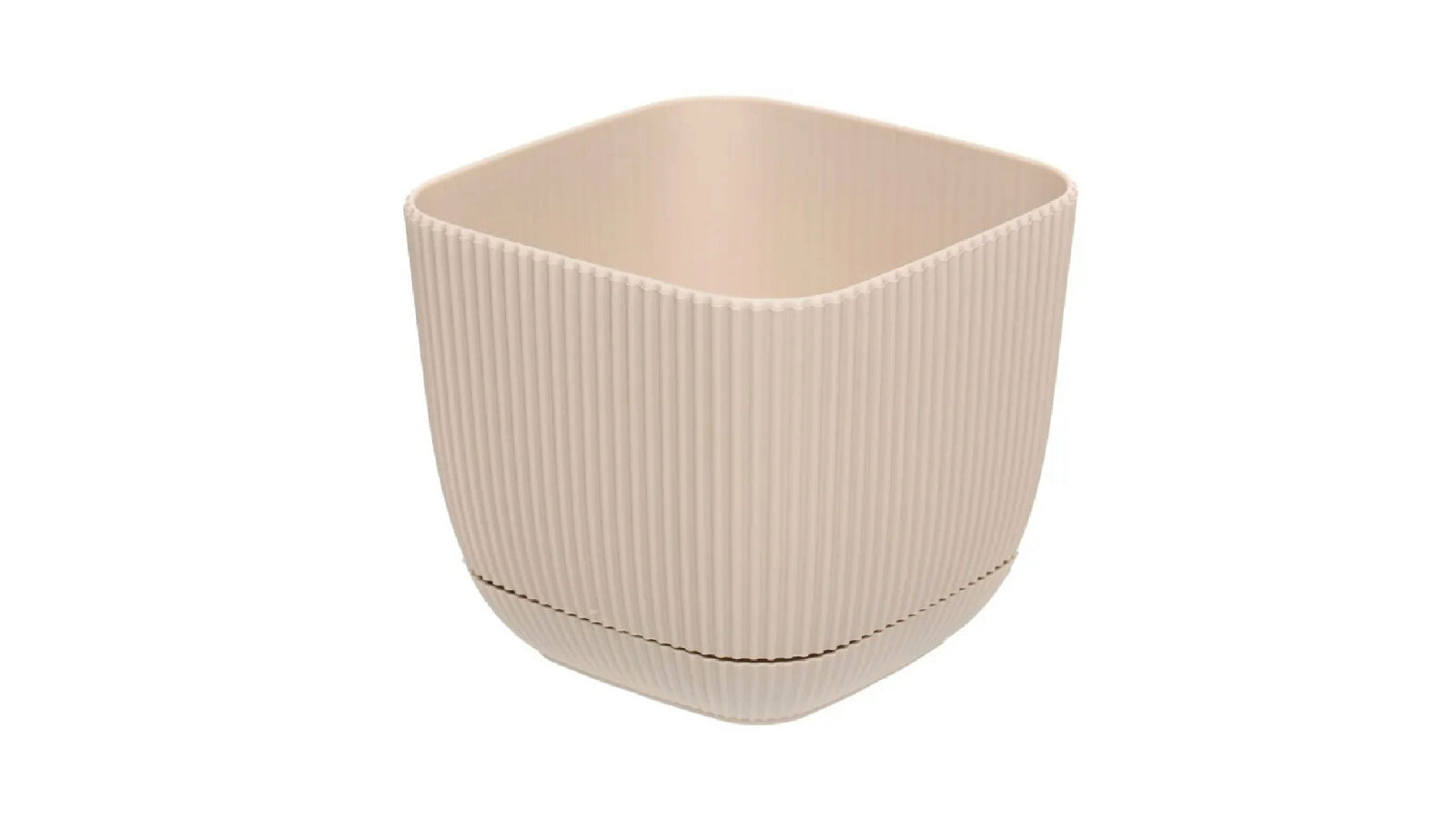 

Кашпо для цветов Coral Square 15 15 13 см цвет бежевый, Coral Square 15 15 13 см цвет бежевый