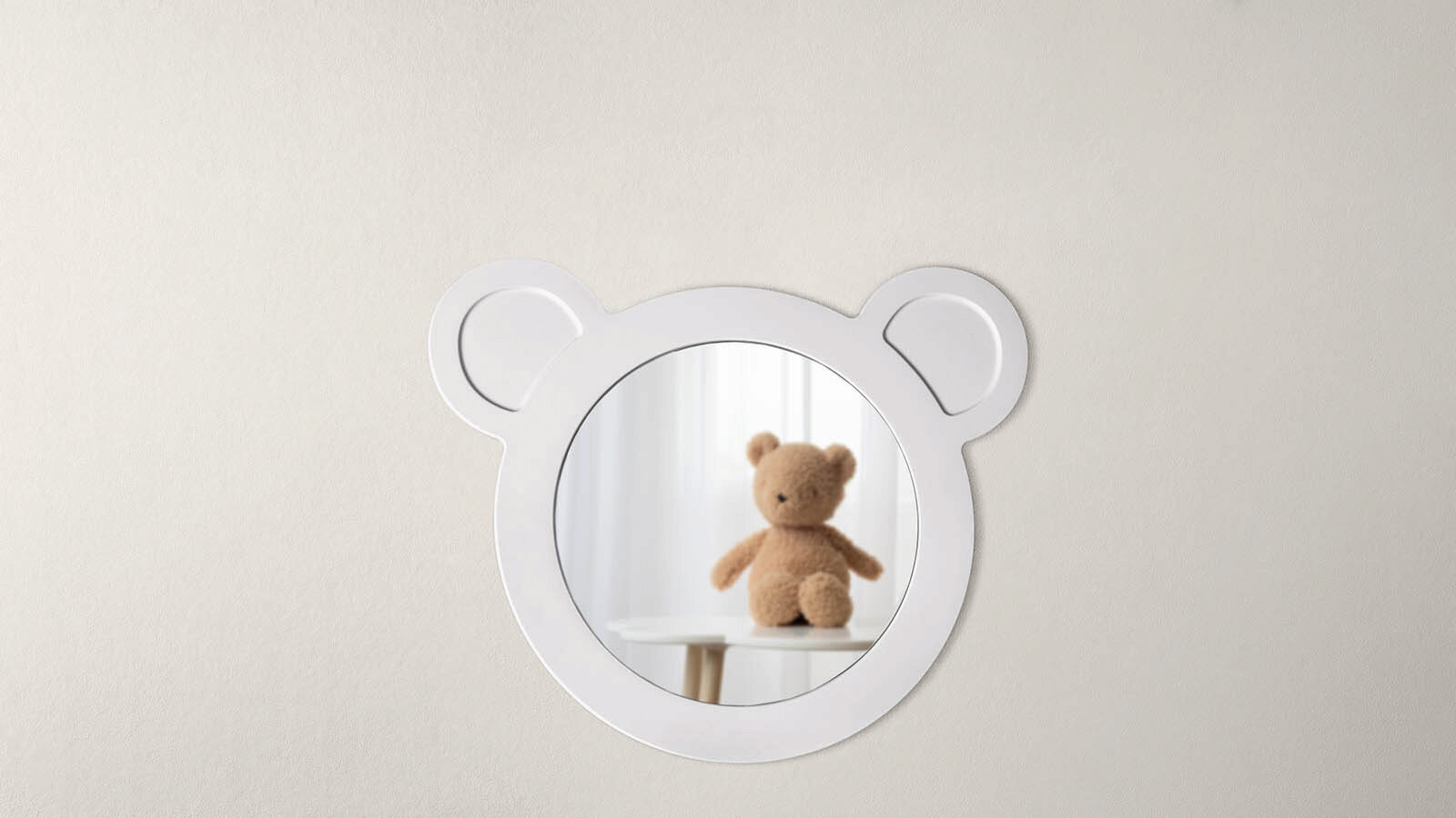 

Зеркало навесное Мишка, цвет Серый, Мишка, цвет Серый