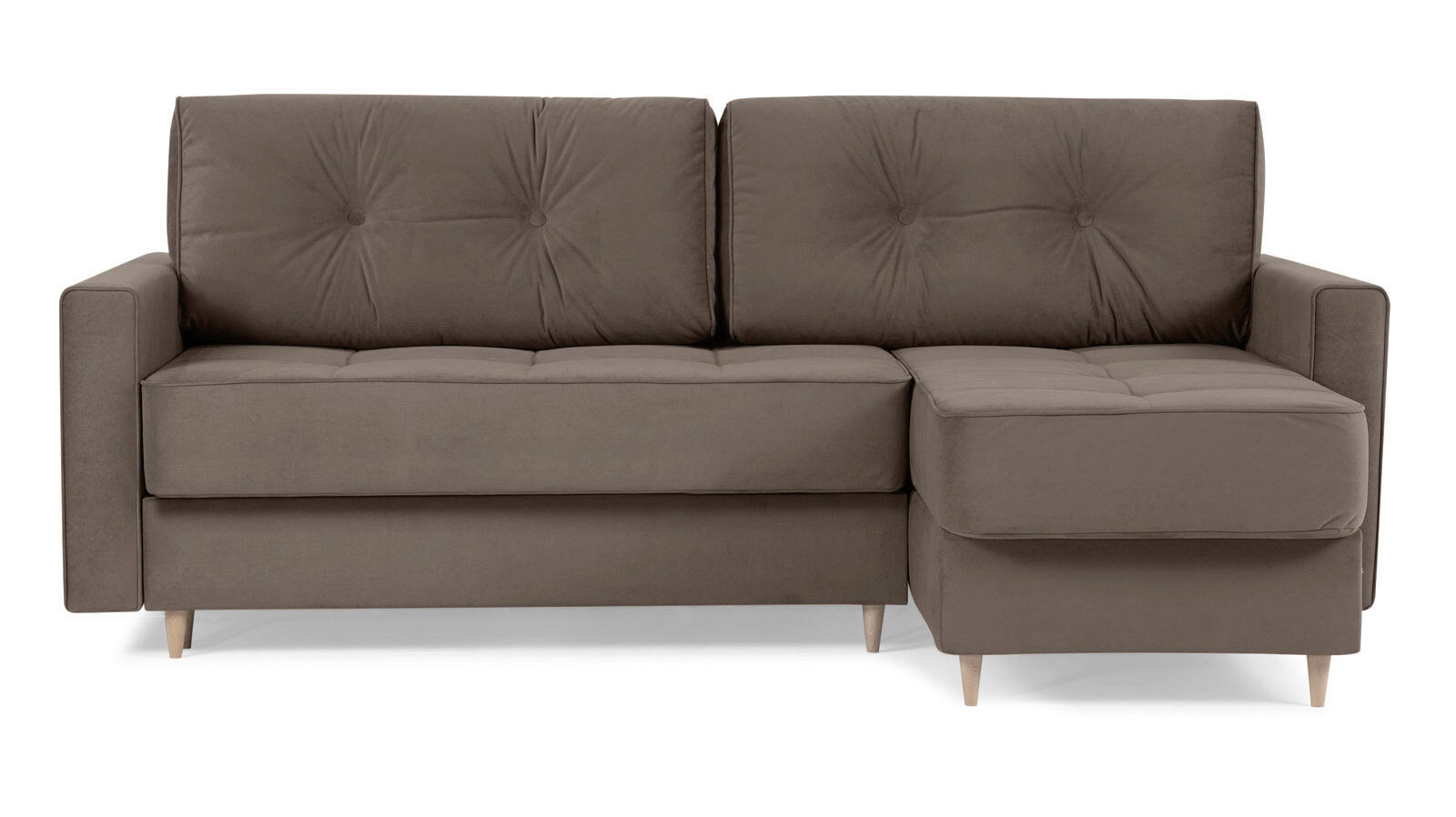 Угловой диван Amani с широкими подлокотниками, стежка пуговицы