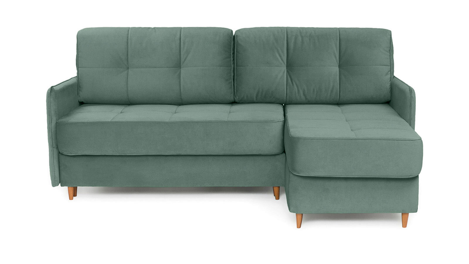 Угловой диван Amani-B с узкими подлокотниками, стежка квадраты