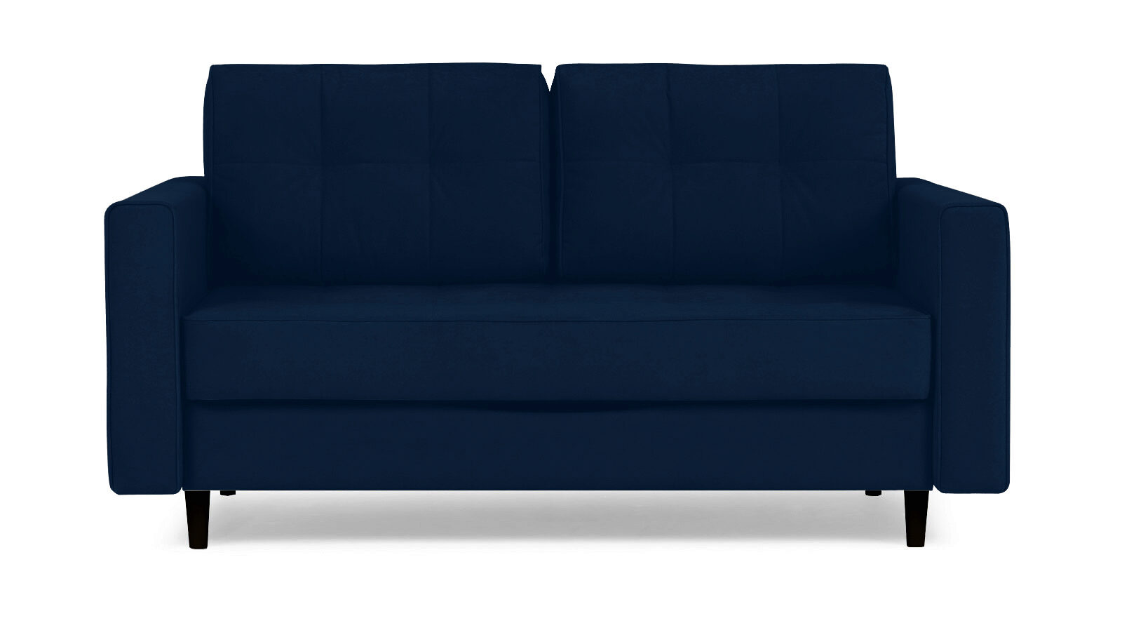 Прямой диван Amani Mini с широкими подлокотниками, стежка квадраты