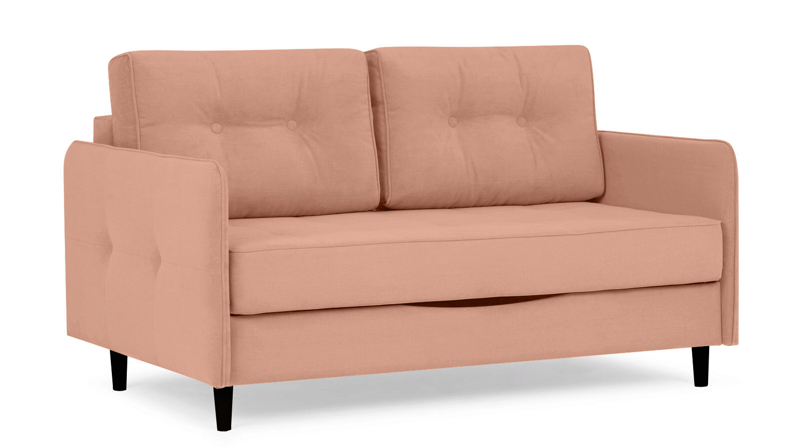 Прямой диван Amani Mini с узкими подлокотниками, стежка пуговицы