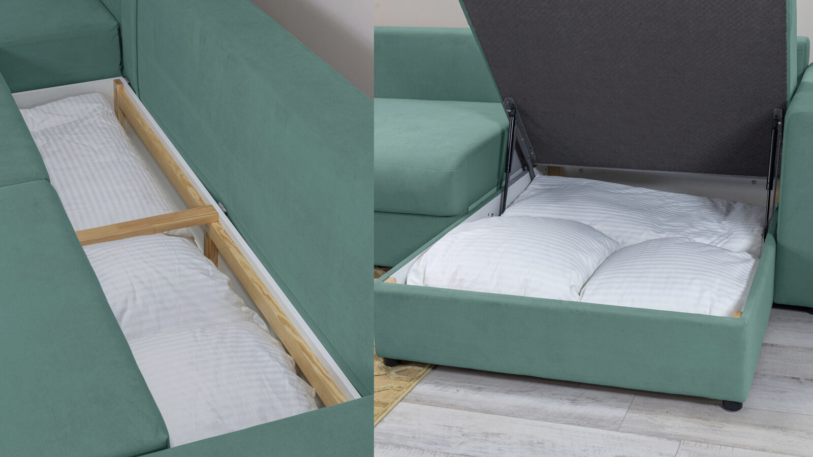 

Угловой диван Conti с полкой L, Синий, Conti с полкой L