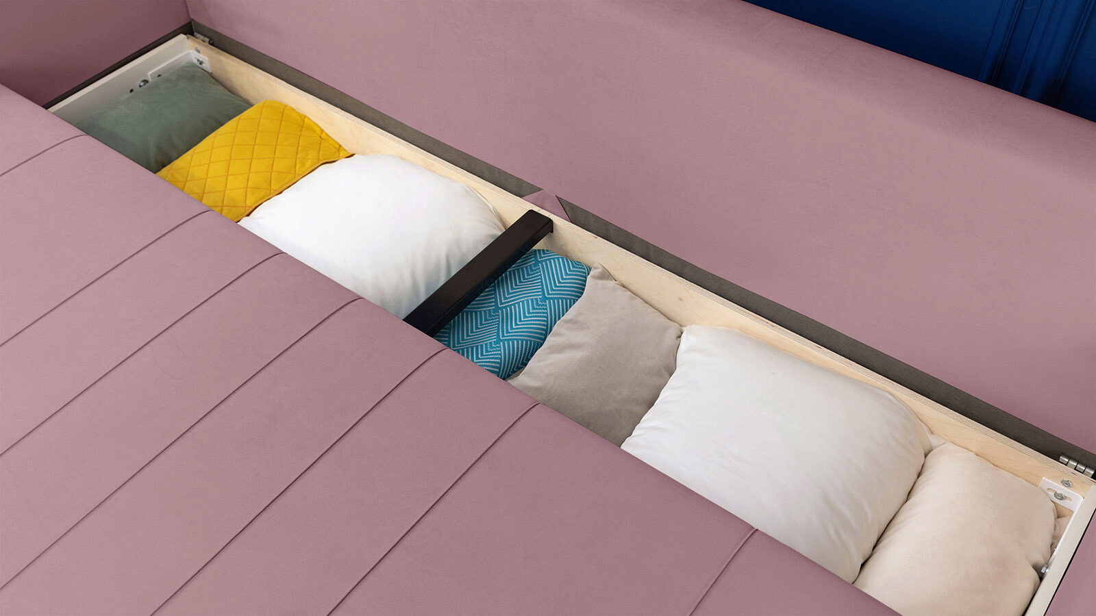 

Прямой диван Kvina New с беспружинным матрасом, Темно-серый, Kvina New с беспружинным матрасом