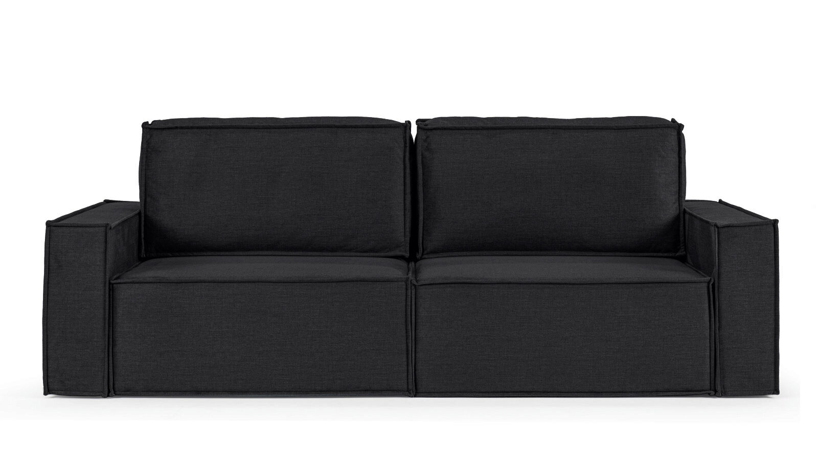 Прямой диван Klark 2 секционный с мягким уровнем посадки и широкими подлокотниками