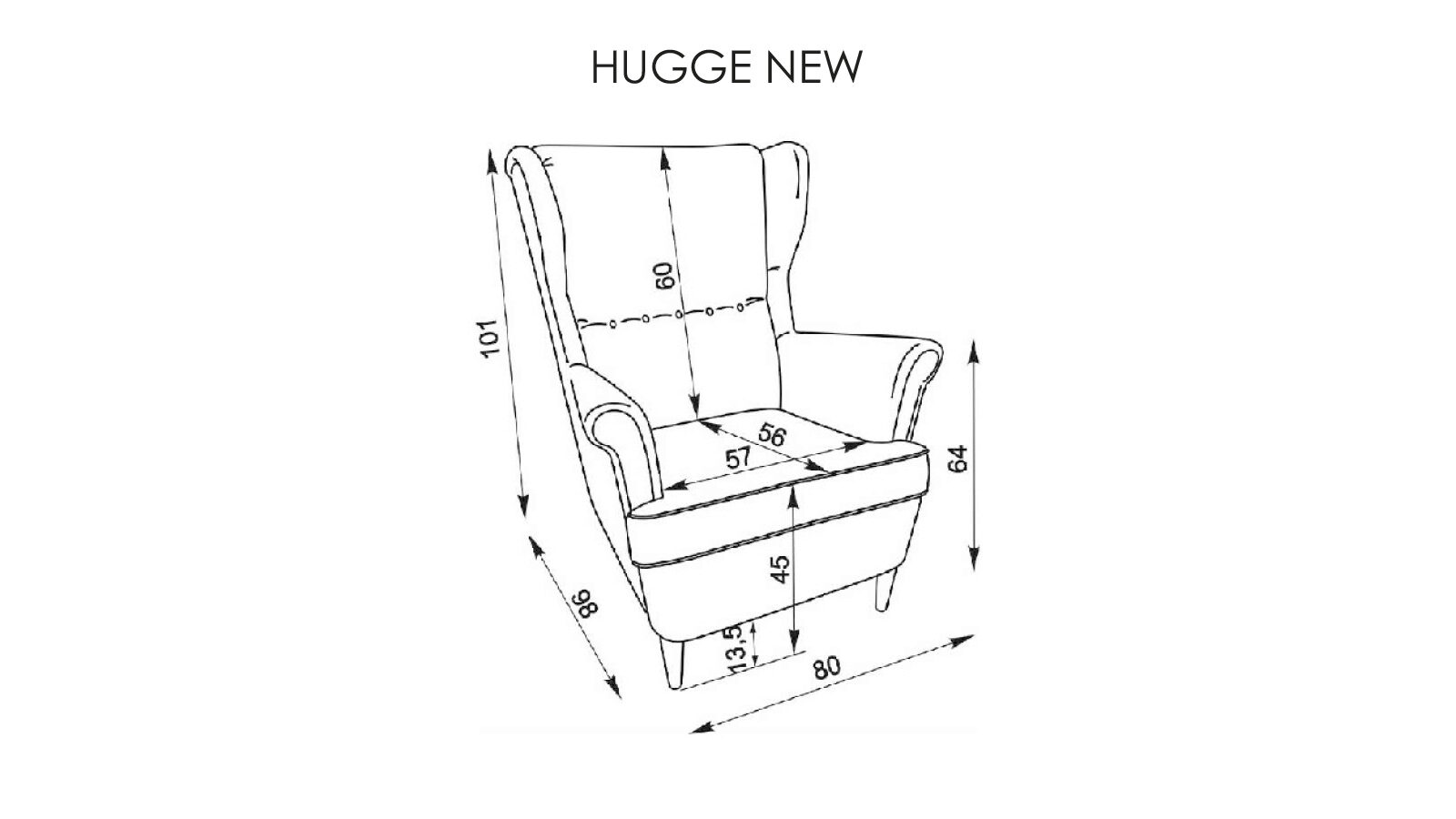 

Кресло Hugge New, Синий, Hugge New