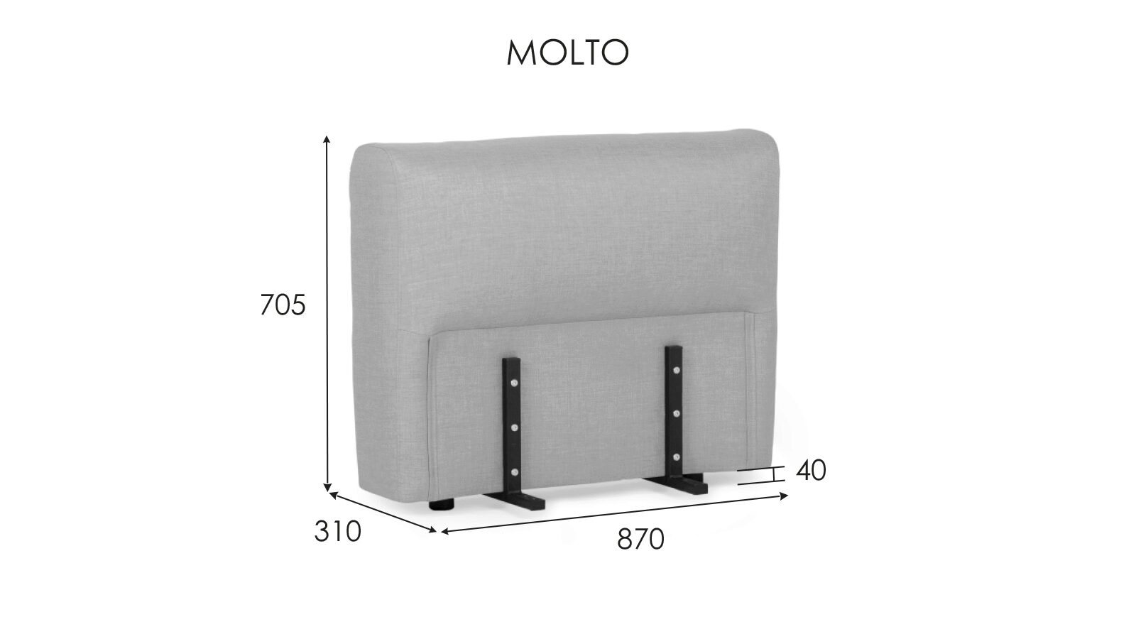 

Модуль-спинка двухсторонняя Molto 85, Синий, Molto 85