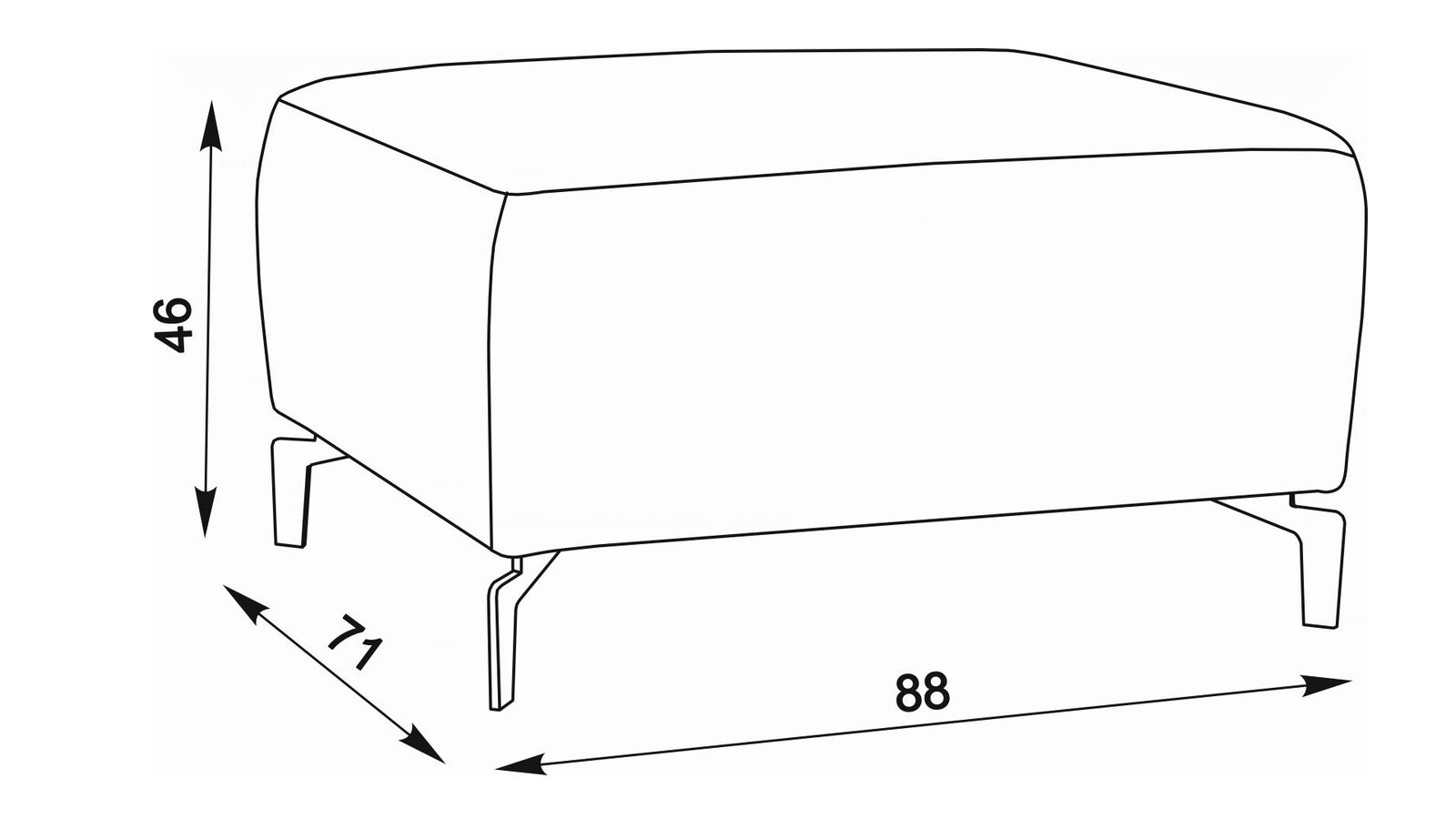 

Пуф Square New, Белый, Square New