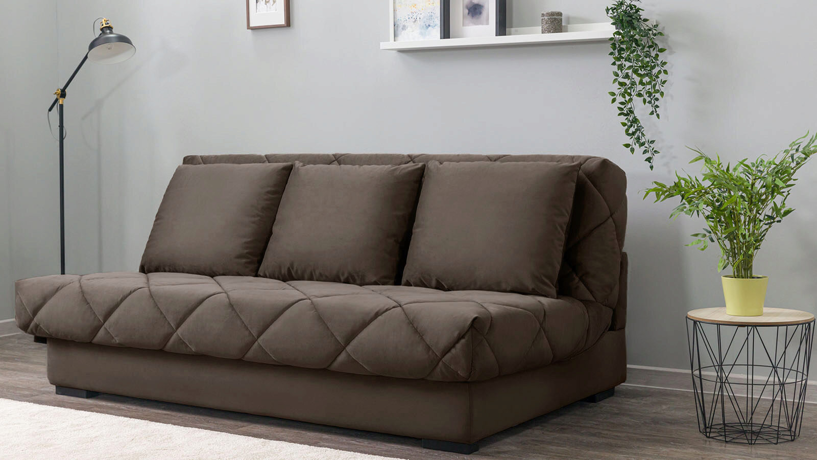 

Прямой диван Vega Nova Sky velvet 02, Коричневый, Vega Nova Sky velvet 02