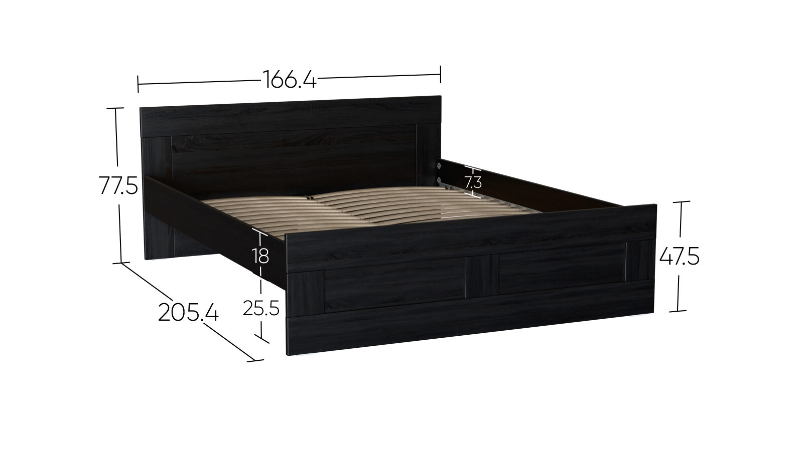 

Кровать с 4мя ящиками Istra Pro, цвет Дуб венге, Istra Pro, цвет Дуб венге