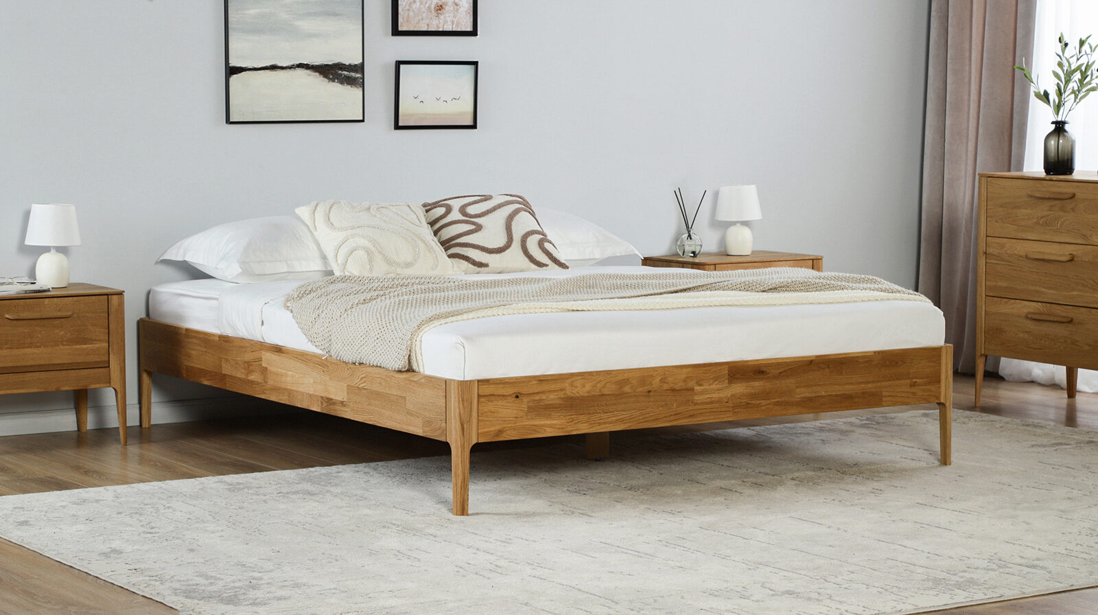 

Кровать без спинки из массива дуба Rein, Rein