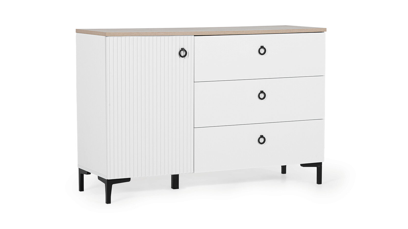 

Комод однодверный с ящиками Zima, цвет Гикори кингстон Белый, Неизвестно, Zima, цвет Гикори кингстон Белый