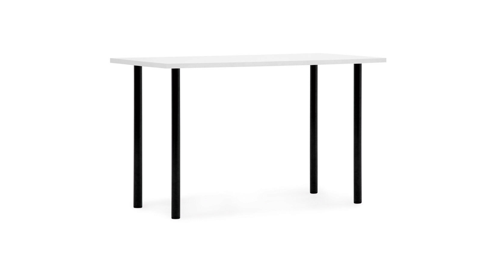 

Стол письменный Trinity 120 Белый с круглыми черными опорами, Trinity 120 Белый с круглыми черными опорами