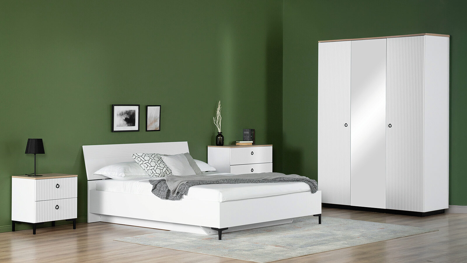 

Спальня Zima, цвет Гикори кингстон Белый, Zima, цвет Гикори кингстон Белый