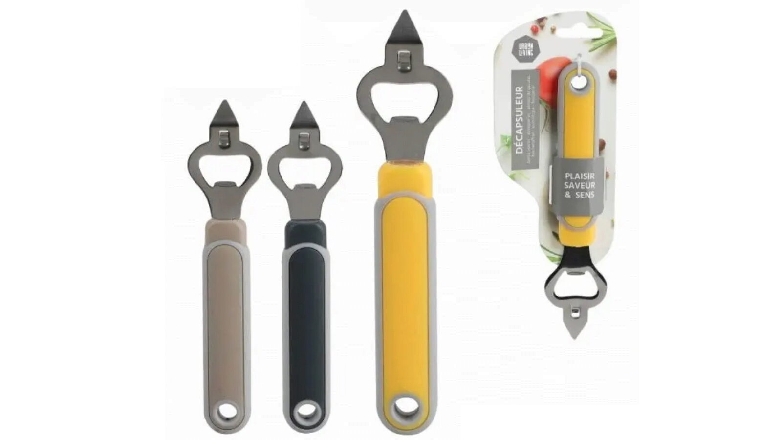 

Открывалка для бутылок Liberty premium серый/серо-коричневый/горчичный, Liberty premium серый/серо-коричневый/горчичный