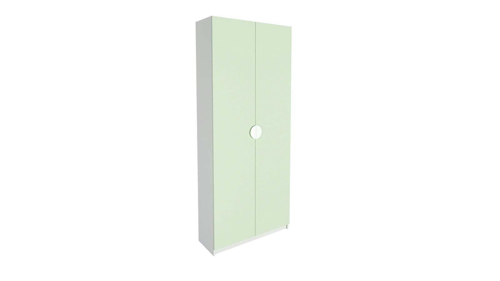 Гардеробная Keep (Кип), распашная, модуль 100*236*035, набор 3, цвет Белый, Дверь ЛДСП Зеленый мятный