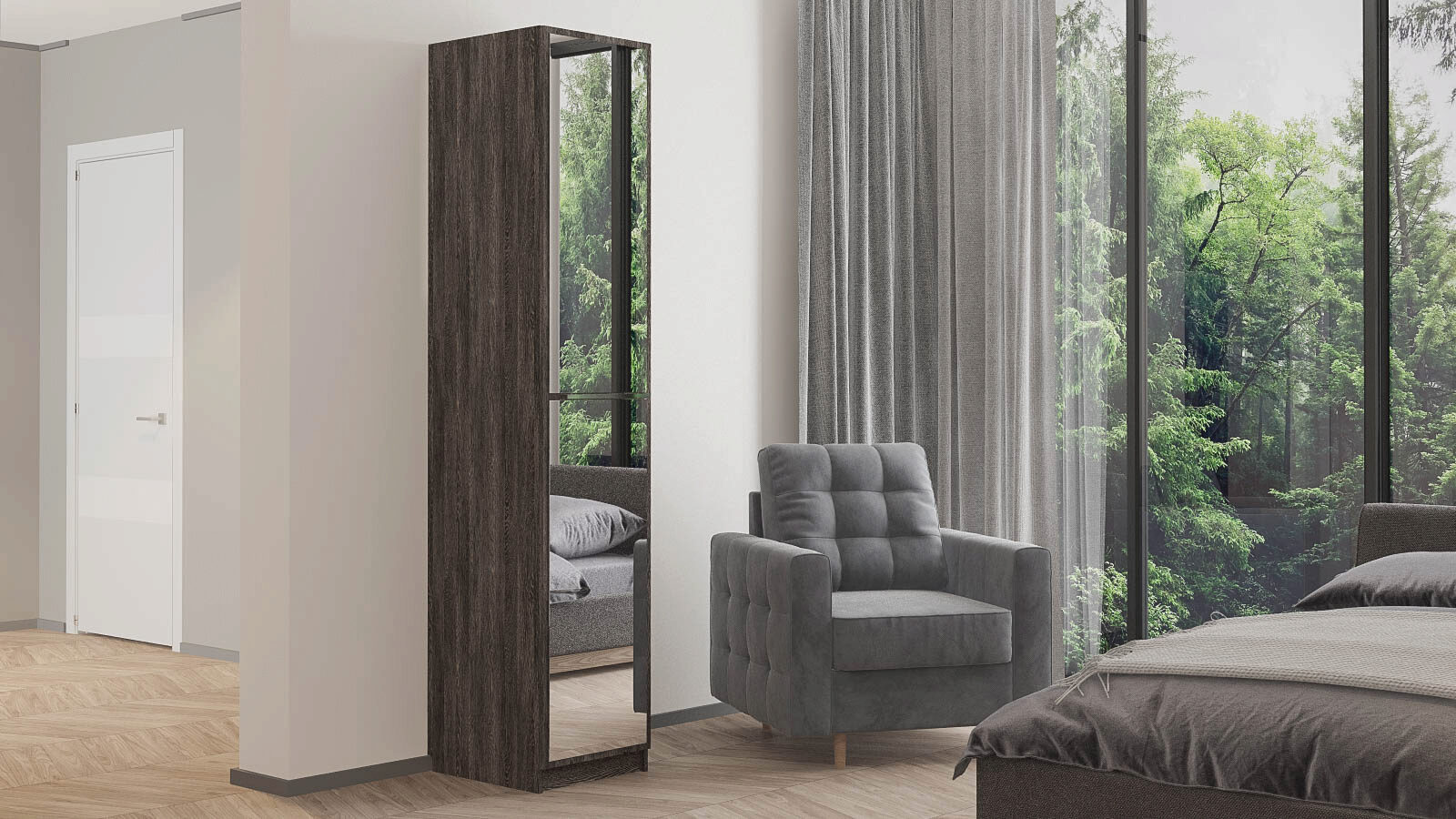 

Шкаф однодверный с зеркалом Noble 45 см, цвет Венге, Noble 45 см, цвет Венге