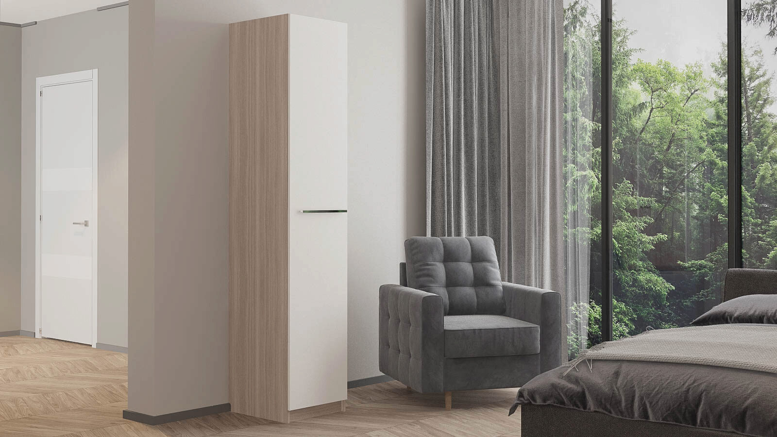 

Шкаф однодверный Noble 45 см, цвет Ясень Белый, Noble 45 см, цвет Ясень Белый