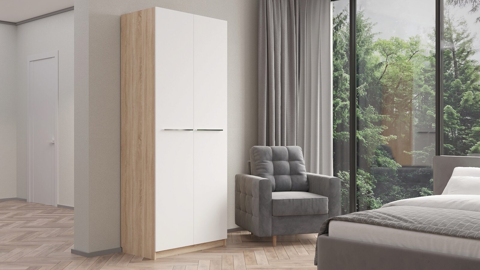 

Шкаф двухдверный Noble 90 см, цвет Дуб бардолино Белый, Noble 90 см, цвет Дуб бардолино Белый