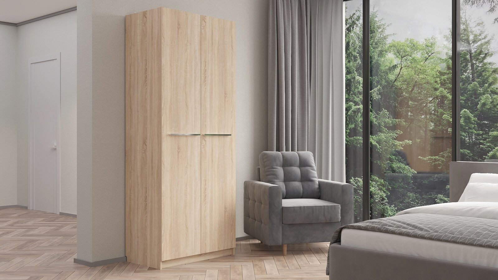 

Шкаф двухдверный Noble 90 см, цвет Дуб бардолино, Noble 90 см, цвет Дуб бардолино