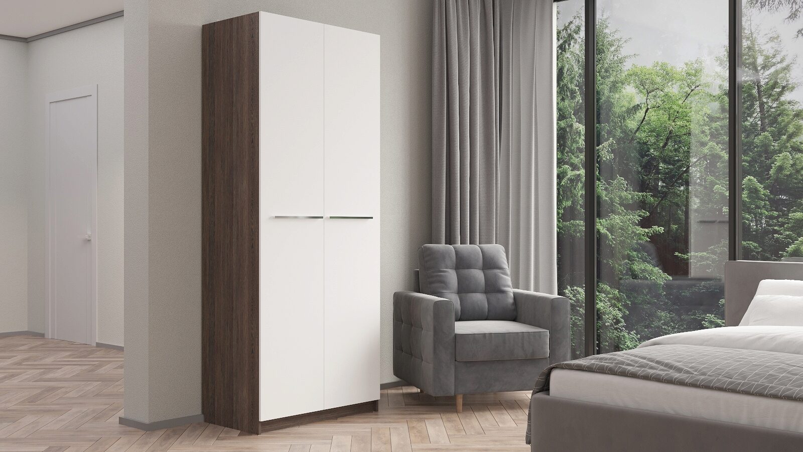 

Шкаф двухдверный Noble 90 см, цвет Венге Белый, Noble 90 см, цвет Венге Белый