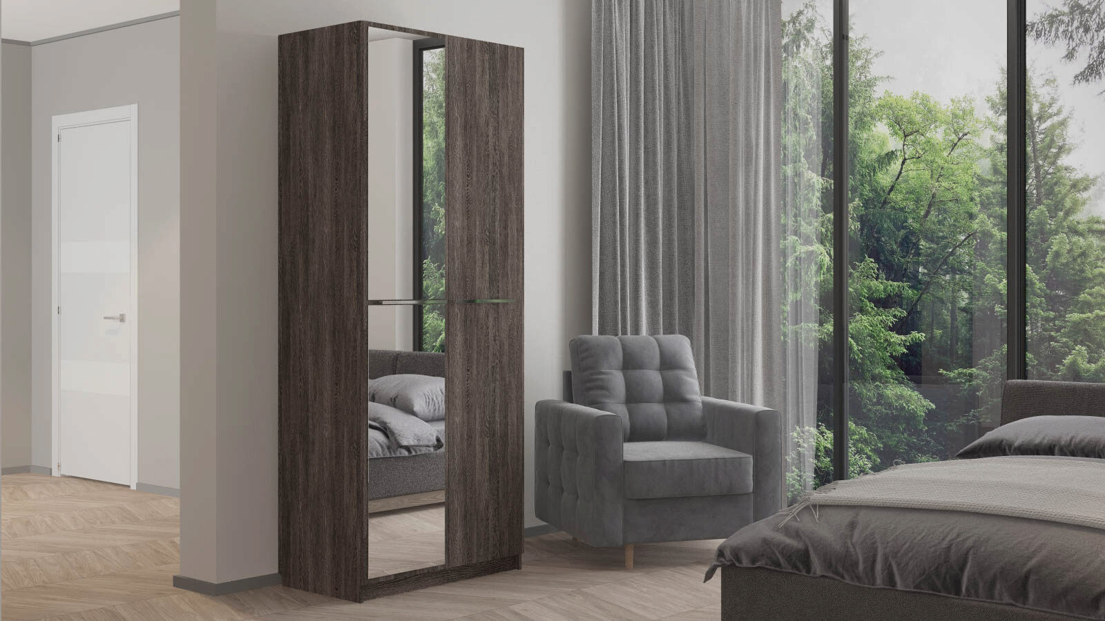 

Шкаф двухдверный с зеркалом Noble 90 см, цвет Венге, Noble 90 см, цвет Венге