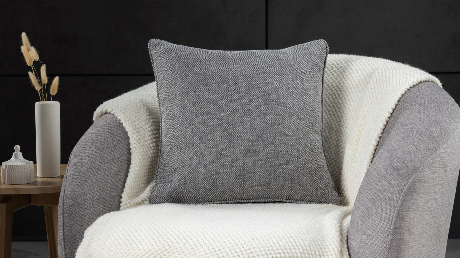 

Наволочка декоративная Askona Home Trend, цвет темно-серый, Askona Home Trend, цвет темно-серый