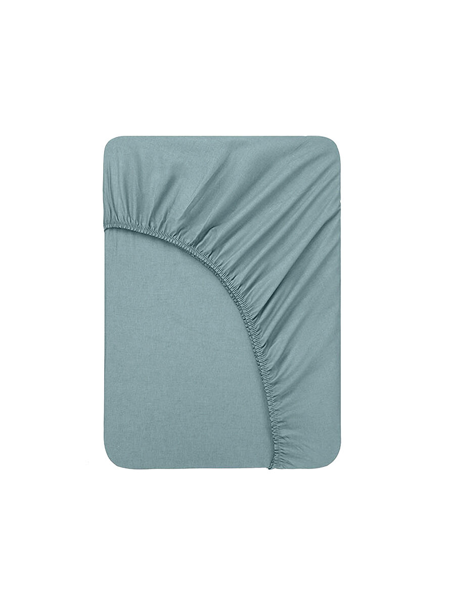 Простыня на резинке Comfort Cotton (Комфорт Коттон) Серо-голубой