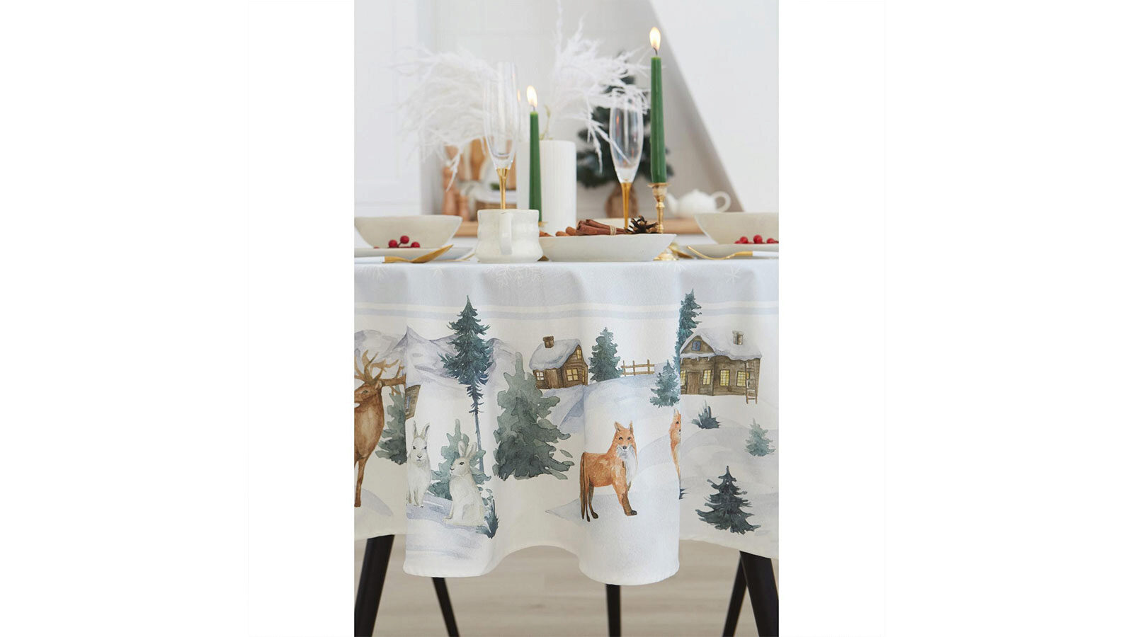 

Скатерть Forest animals 150 белый, зеленый, Forest animals 150 белый, зеленый