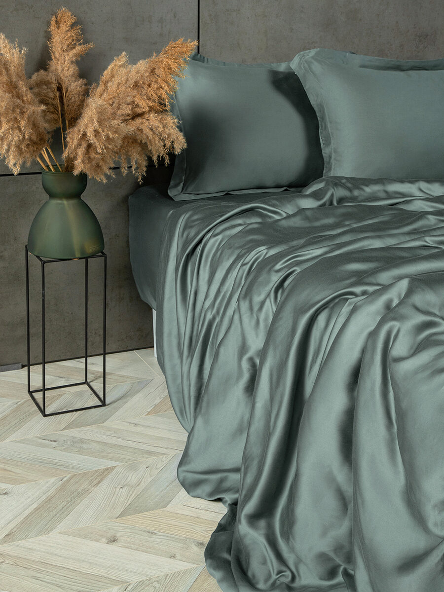 Комплект постельного белья без простыни Tencel Зеленый чай, Tencel Зеленый чай